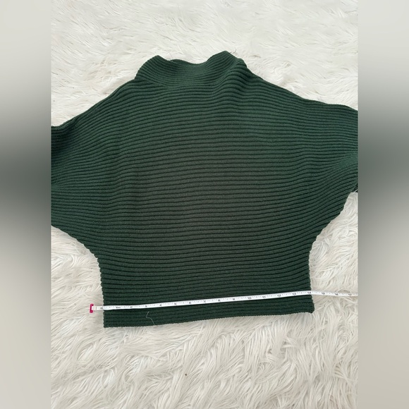 By Anthropologie dark green sweater mockneck turtleneck xs - Picture 2 of 8